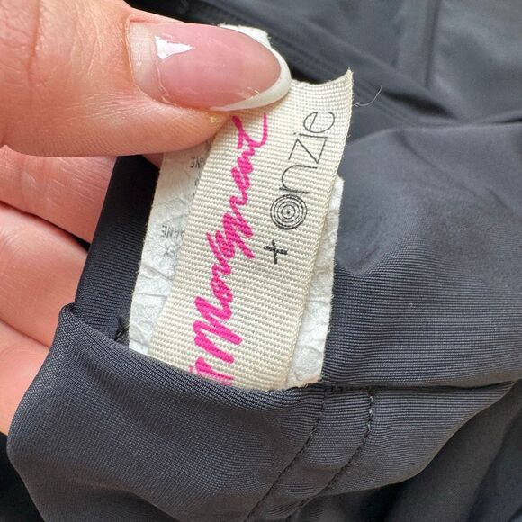 Free People X Onzie Asymmetric One Shoulder Black Built In Short Dress Size M/L - Picture 5 of 8